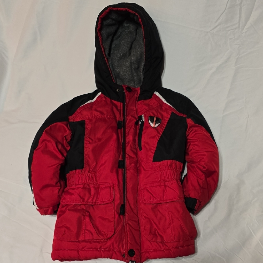 London Fog Red and Black Kids Jacket